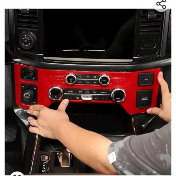 Center Console AC Control Panel Cover Trim For Ford F-150 2021-2023 - Picture 6 of 10